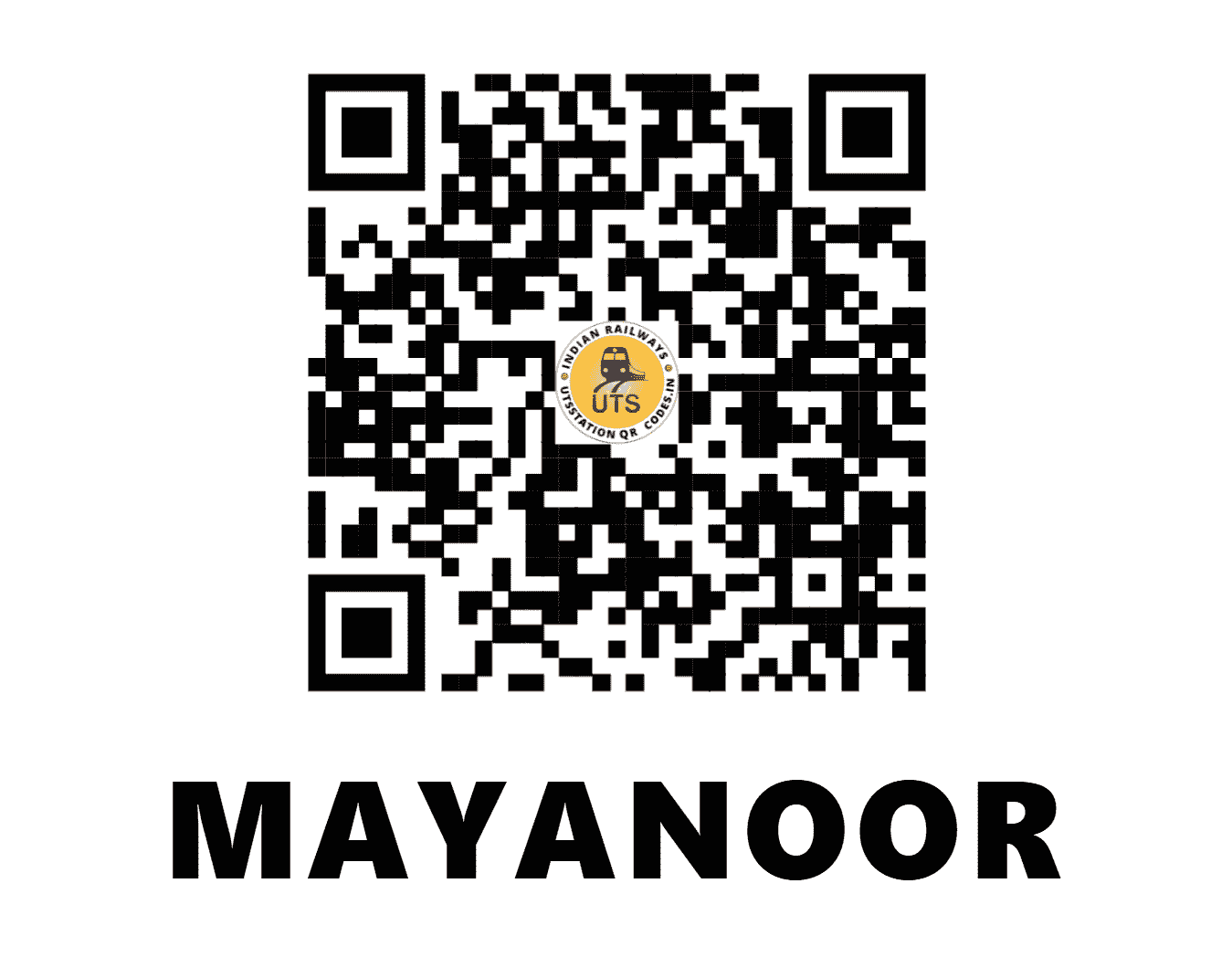 UTS QR Code for MAYANOOR - MYU (SR - TAMIL NADU)